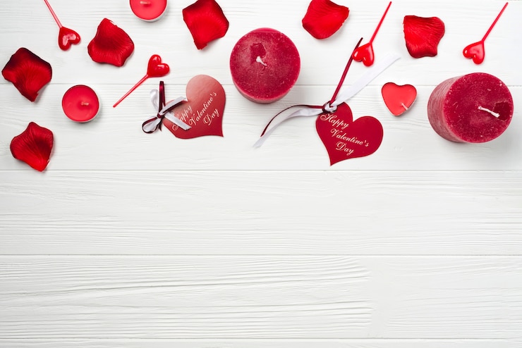 Photo gratuit cartes de voeux et décorations pour la saint-valentin