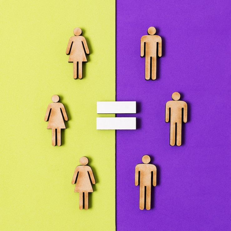 Photo gratuit carton personnes égalité femmes et hommes
