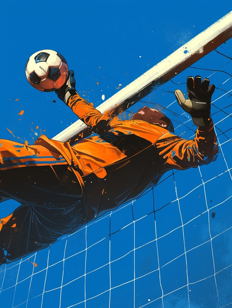 Photo gratuit cartoon d'un footballeur professionnel