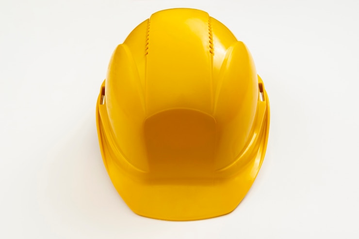 Photo gratuit casque de construction gros plan haute vue