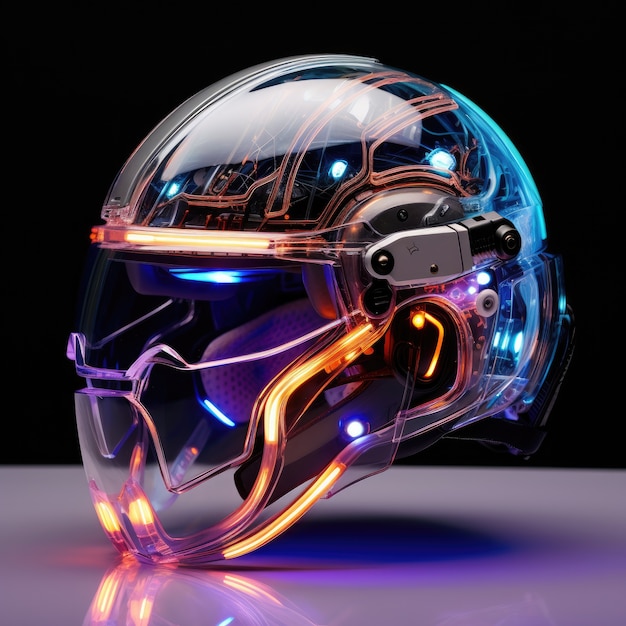 Photo gratuite casque de jeu de football futuriste