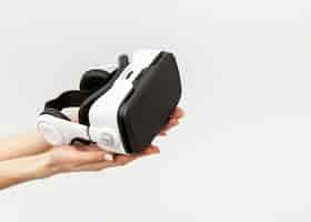 Photo gratuite casque de réalité virtuelle se bouchent