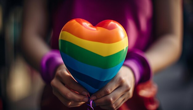 La célébration de l'arc-en-ciel symbolise l'unité de l'amour et la liberté générée par l'IA