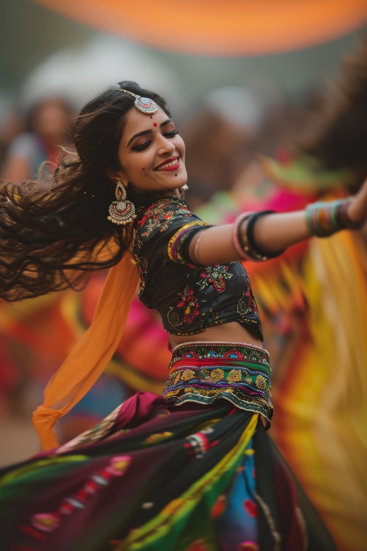 Photo gratuit célébration de la déité navratri.