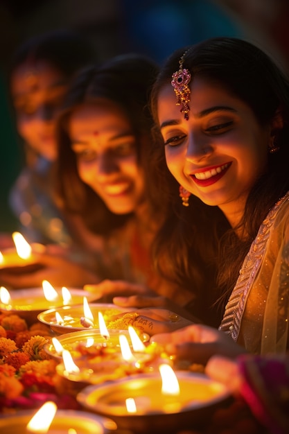 Photo gratuite célébration de la déité navratri.