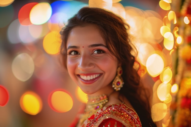 Photo gratuite célébration de la déité navratri.