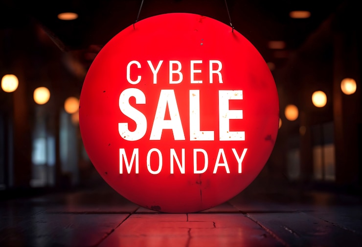 Photo gratuit célébration du cyber lundi