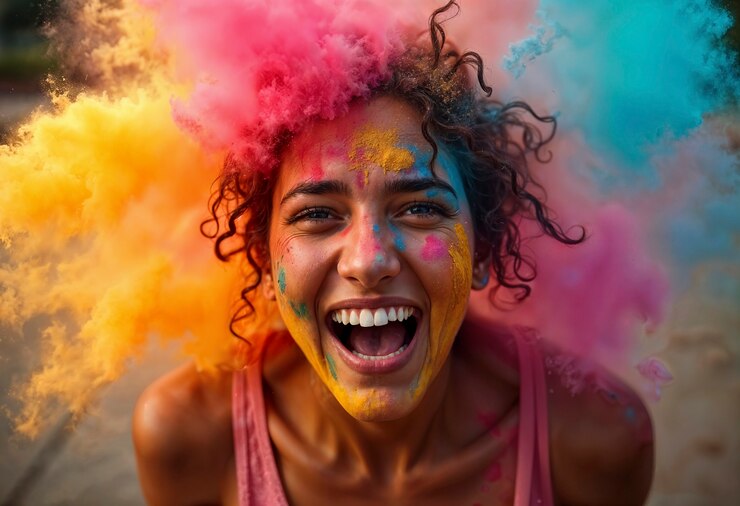 Photo gratuit la célébration du holi