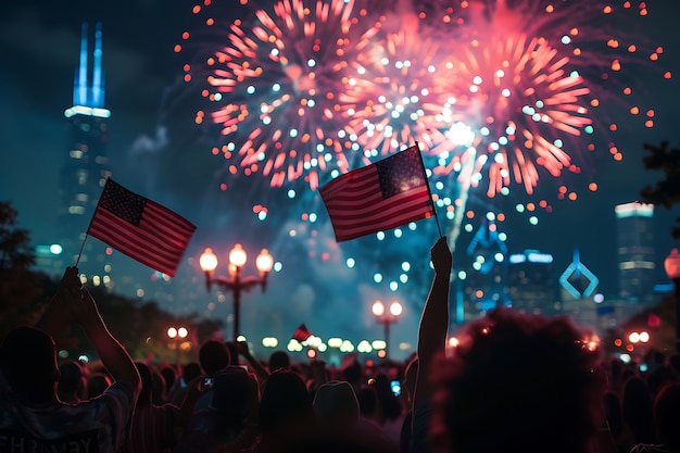 Photo gratuite célébration du jour de l'indépendance du drapeau national des états-unis