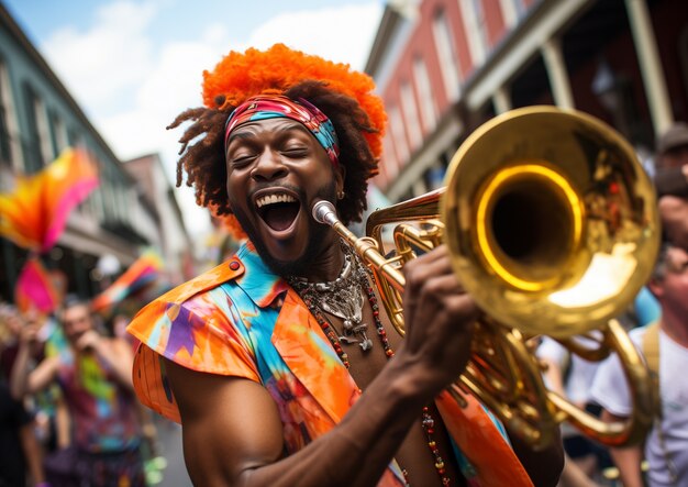 Célébration du Mardi Gras à la Nouvelle-Orléans