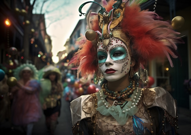 Photo gratuite célébration du mardi gras à la nouvelle-orléans