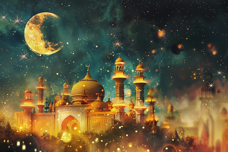 Photo gratuit célébration du ramadan art numérique
