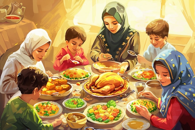 Célébration du Ramadan art numérique