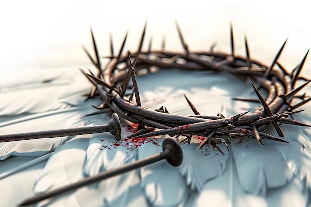 Photo gratuite célébration du vendredi saint avec une couronne d'épines