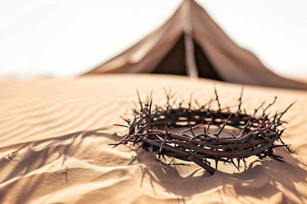 Photo gratuite célébration du vendredi saint avec une couronne d'épines