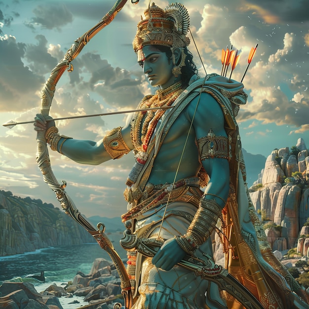 Photo gratuite célébration fantastique du ram navami