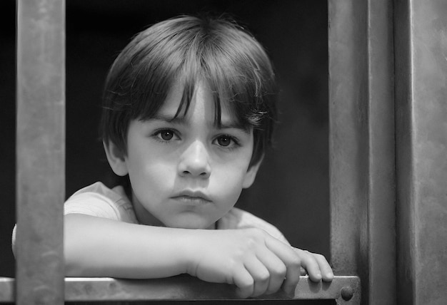 Photo gratuite célébration de la fête des enfants avec un joli portrait d'enfant