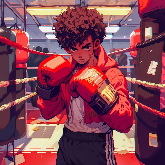 Photo gratuite célébration de la journée de la boxe dans le style artistique numérique