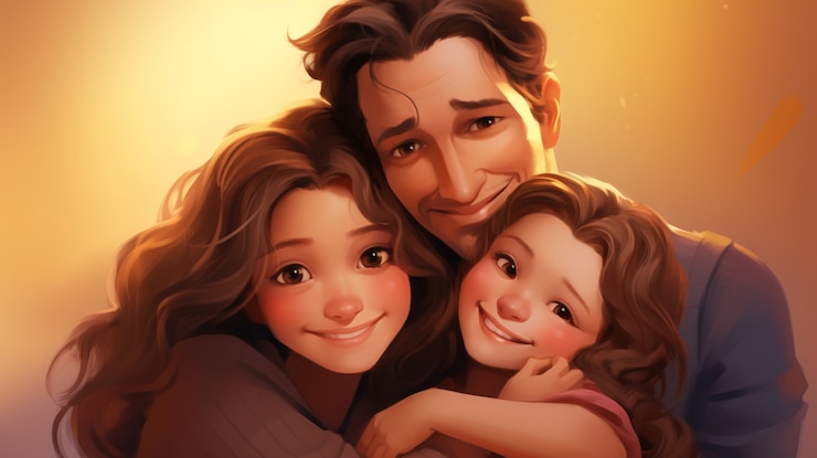 Photo gratuit célébration de la journée des câlins dans le style des dessins animés