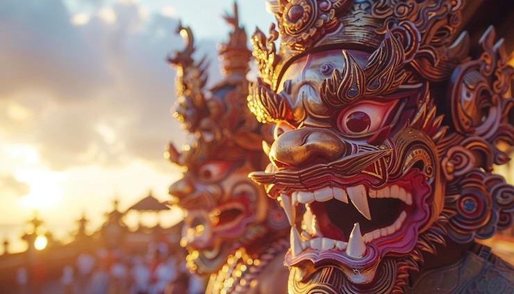 Photo gratuit célébration de la journée nyepi en indonésie