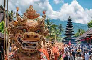 Photo gratuite célébration de la journée nyepi en indonésie