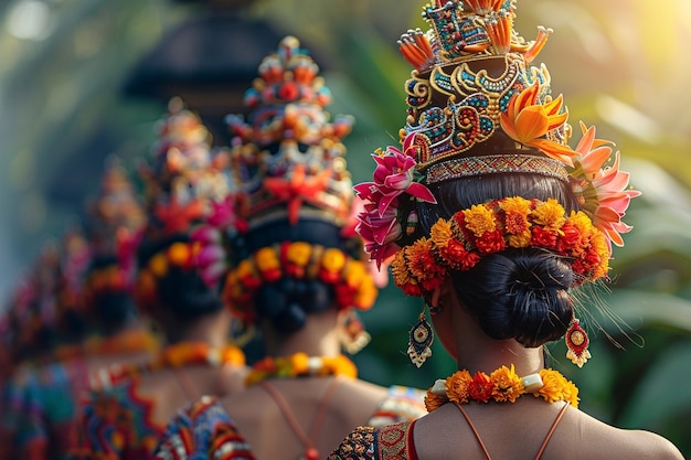 Photo gratuite célébration de la journée nyepi en indonésie