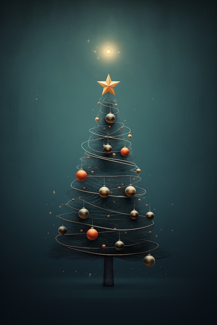 Photo gratuit célébration de noël avec arbre décoré