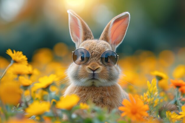 Célébration de Pâques avec le lapin de rêve.