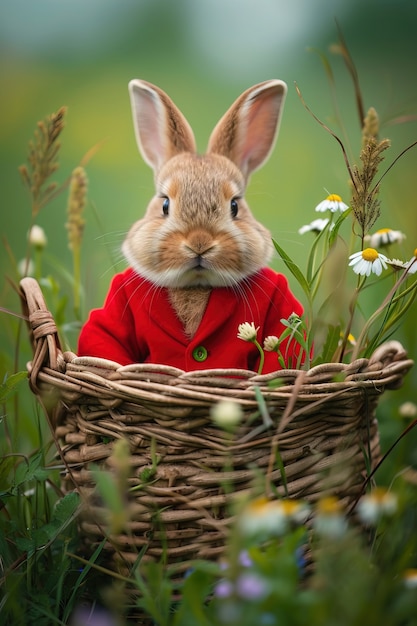 Célébration de Pâques avec le lapin de rêve.