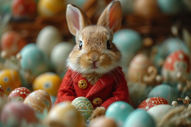 Célébration de Pâques avec le lapin de rêve.