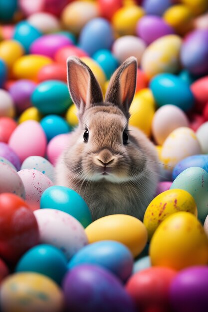 Célébration de Pâques avec le lapin