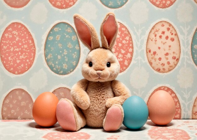 Célébration de Pâques avec un mignon lapin