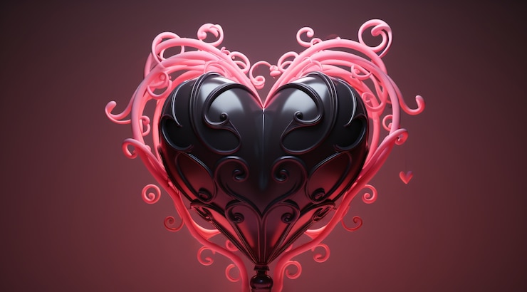 Photo gratuit célébration de la saint-valentin dans le style sombre