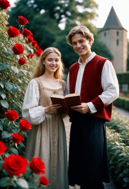 Photo gratuite célébration de sant jordi avec un livre et une rose