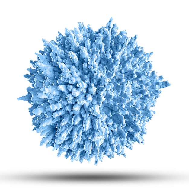 Cellule de virus abstraite détaillée 3D isolée
