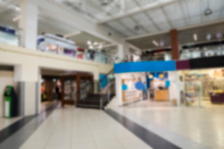 Photo gratuit centre commercial intérieur flou
