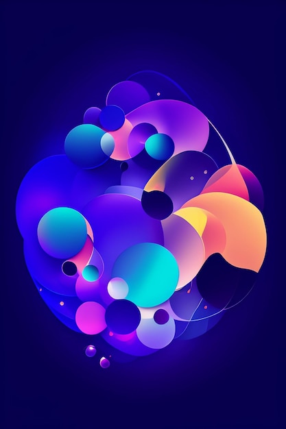 Photo gratuite un cercle bleu avec un cercle violet au milieu.