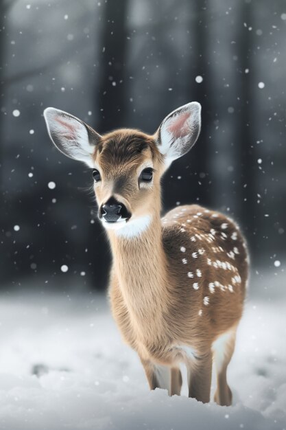 Cerf réaliste avec fond de nature