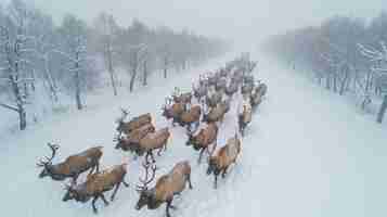 Photo gratuite le cerf sauvage dans la nature