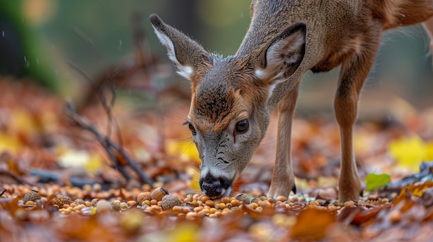 Photo gratuite le cerf sauvage dans la nature