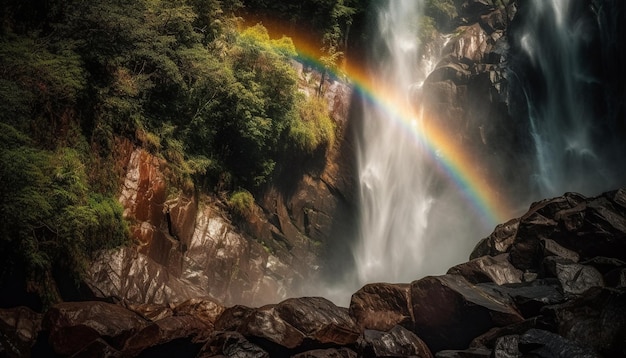 Photo gratuite chaîne de montagnes majestueuse, paradis sur terre, pierre générée par l'ia