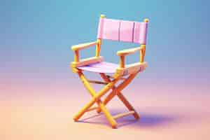 Photo gratuite la chaise du réalisateur de films 3d