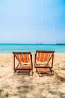 Photo gratuite chaise sur la plage