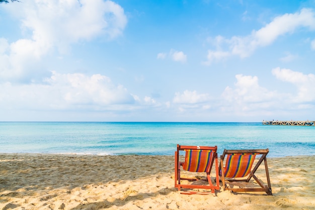 Photo gratuite chaise sur la plage