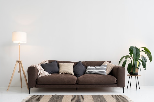 Chambre moderne vide avec meubles