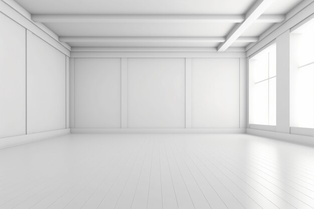 Une chambre moderne et vide.