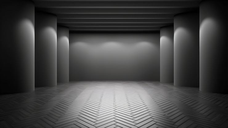 Photo gratuit une chambre moderne et vide.