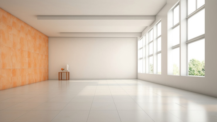 Photo gratuit une chambre moderne et vide.