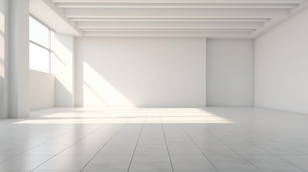Une chambre moderne et vide.