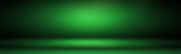Chambre vide de fond de studio abstrait dégradé vert uni de luxe avec un espace pour votre texte et votre image